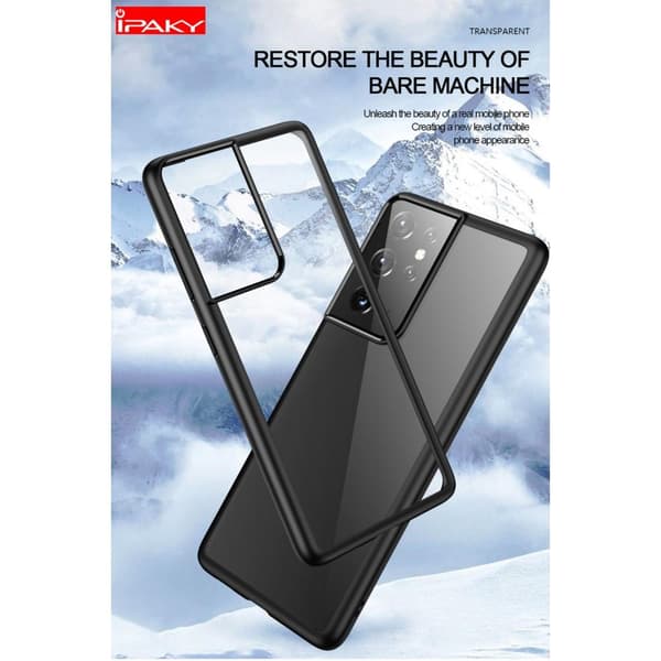 IPAKY Samsung Galaxy S21+ (S21 Plus) TPU Hybrid Skal - Svart
