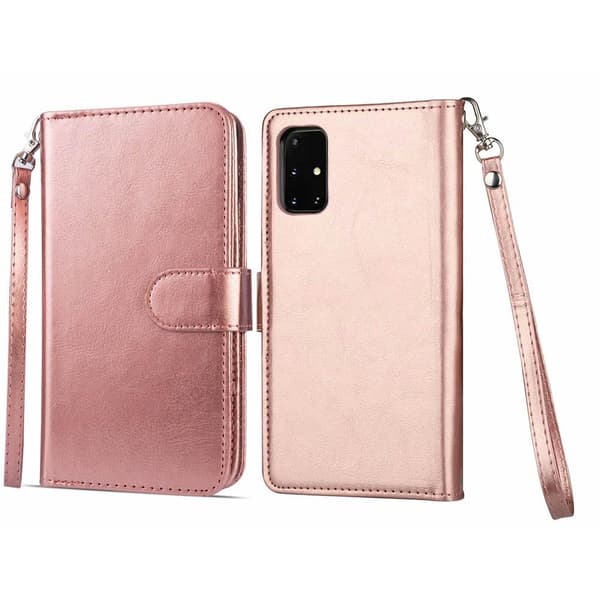 Samsung Galaxy A71 - Robust Praktiskt 9-Kort Plånboksfodral Roséguld