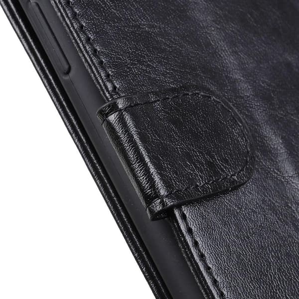 Crazy Horse Wallet Stand Case for Samsung Galaxy A02s - Black