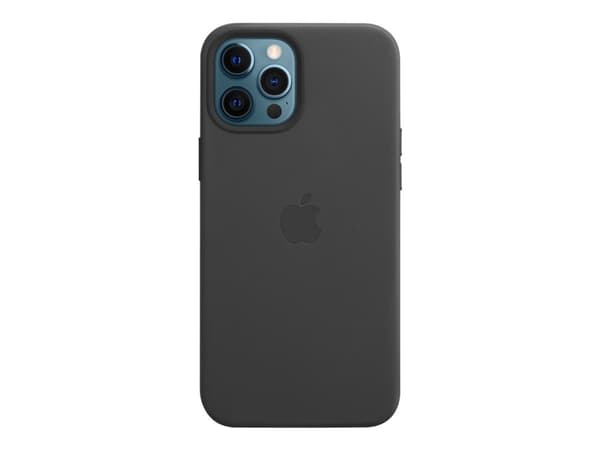 Apple - Baksidesskydd för mobiltelefon - med MagSafe - läder - svart - för iPhone 12 Pro Max