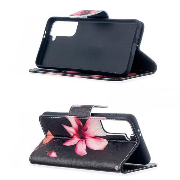 Plånboksfodral Samsung Galaxy S21 – Rosa Blomma