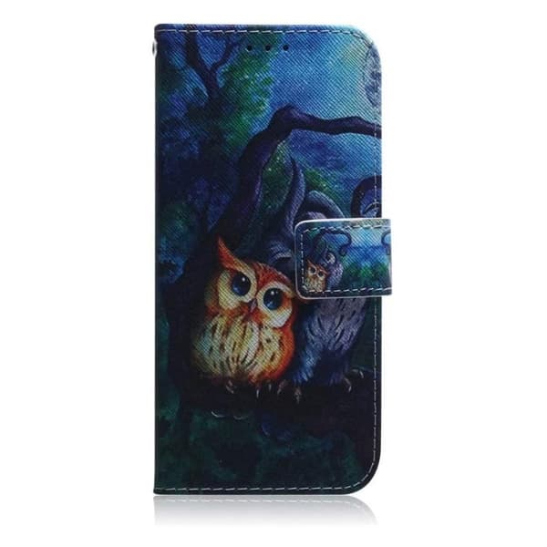 Plånboksfodral Samsung Galaxy S21 Plus – Ugglor I Månsken