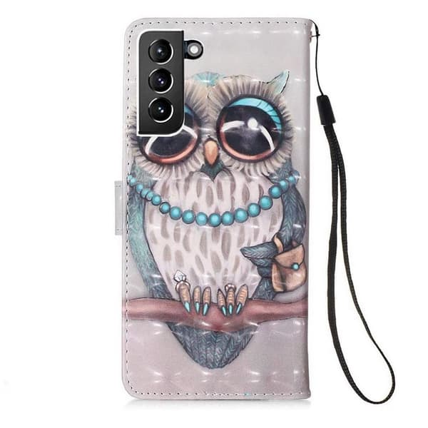 Plånboksfodral Samsung Galaxy S21 Plus – Utsmyckad Uggla