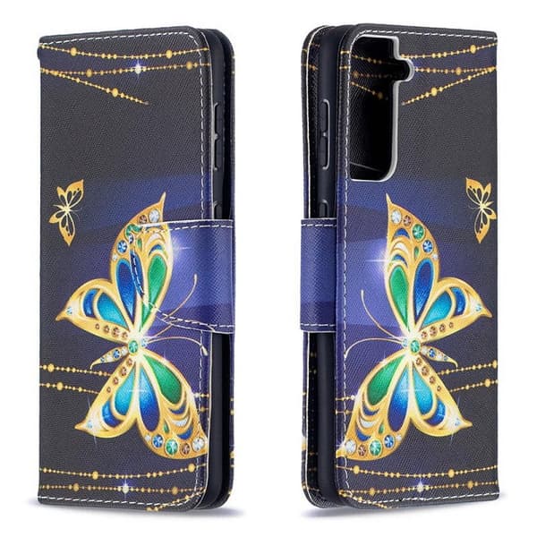 Plånboksfodral Samsung Galaxy S21 Plus – Guldfjäril