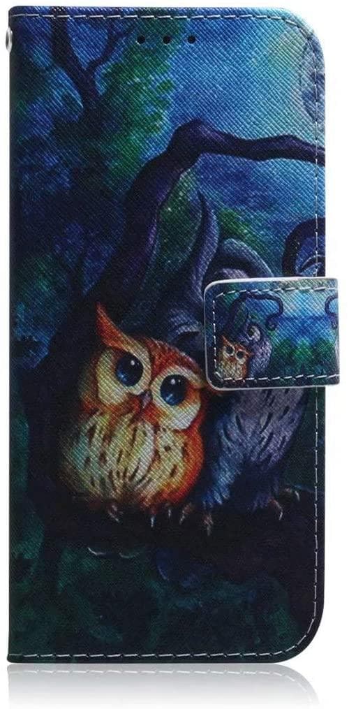 Lompakkokotelo Samsung Galaxy S21 - Pöllöt Kuunvalossa