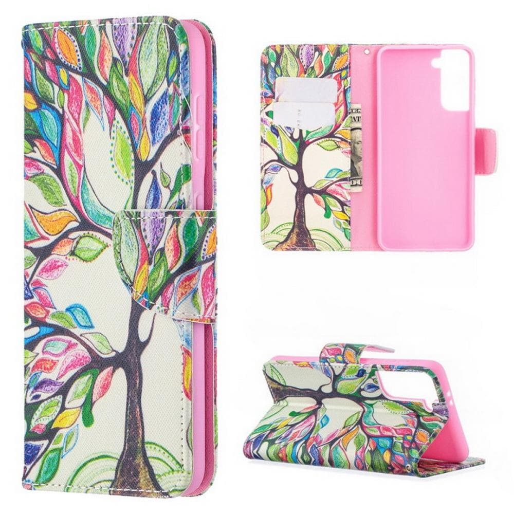 Plånboksfodral Samsung Galaxy S21 Plus - Färgglatt Träd