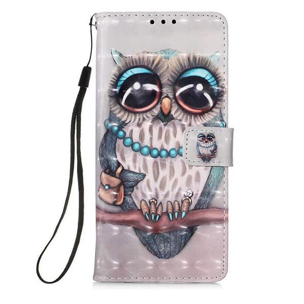 Lompakkokotelo Samsung Galaxy S21 - Koristeellinen Pöllö