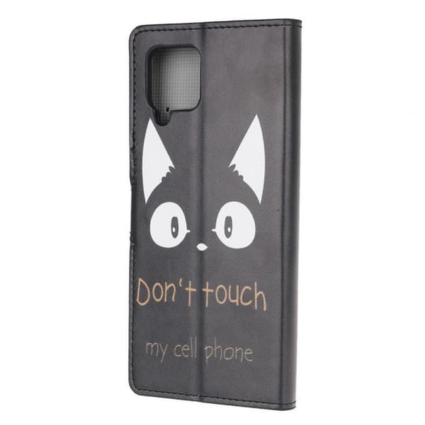 Lompakkokotelo Samsung Galaxy A12 - Dont Touch My Cell Phone