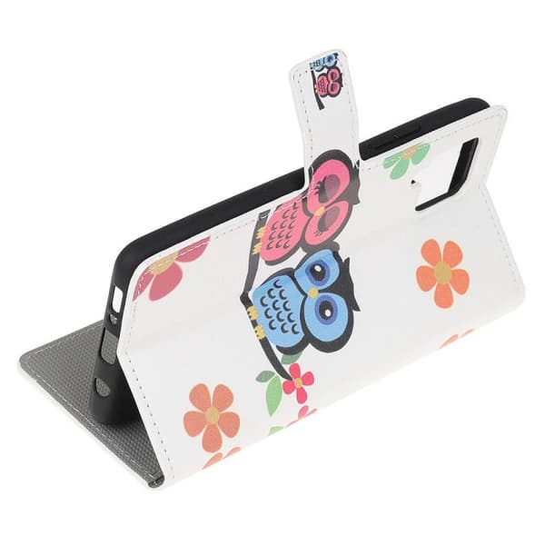 Plånboksfodral Samsung Galaxy A42 - Ugglor & Blommor