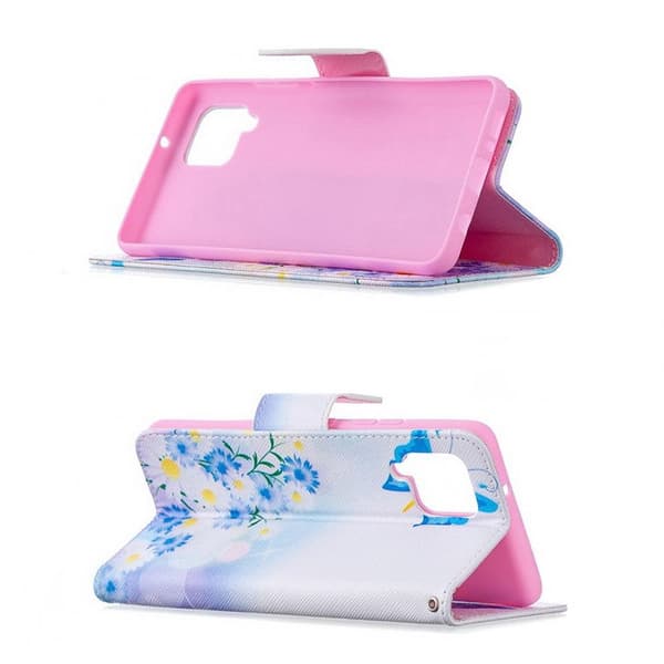 Plånboksfodral Samsung Galaxy A42 - Fjärilar och Blommor
