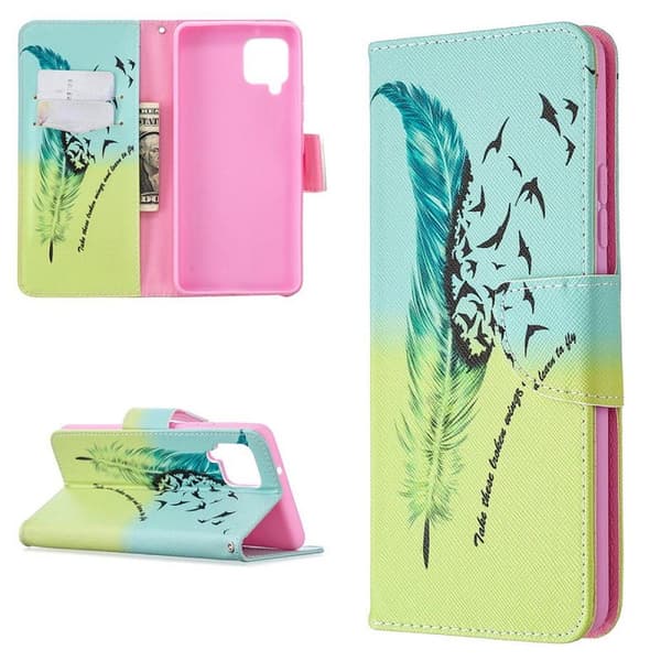Lompakkokotelo Samsung Galaxy A12 - Take These Broken Wings