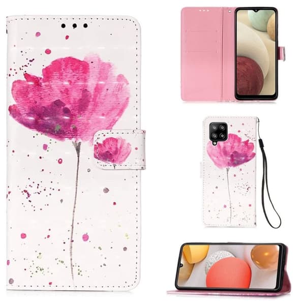 Plånboksfodral Samsung Galaxy A42 - Rosa Blomma