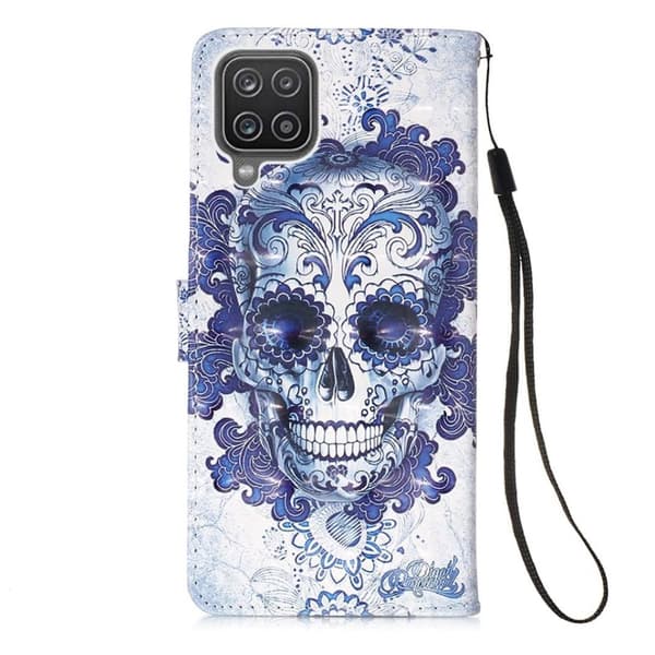 Plånboksfodral Samsung Galaxy A12 - Döskalle