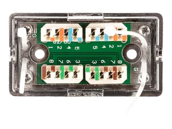Netrack - Nettverkkopler - 8-pin IDC til 8-pin IDC - FTP - CAT 5e - sølv