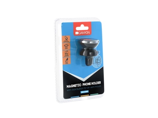 Canyon CH-4 - Bilholder for mobiltelefon - air vent, with button - svart