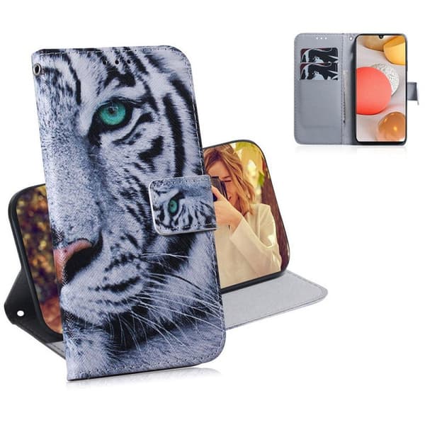 Plånboksfodral Samsung Galaxy S21 Ultra – Vit Tiger