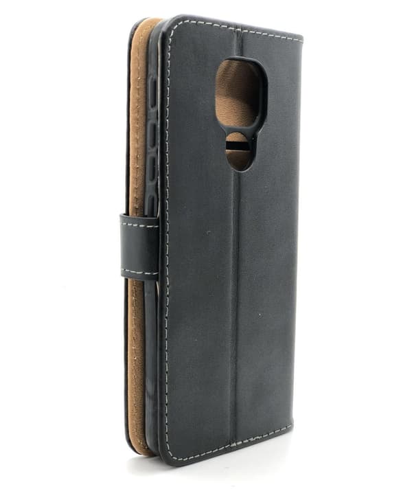 SKALO Moto E7 Plus Plånboksfodral Äkta Skinn