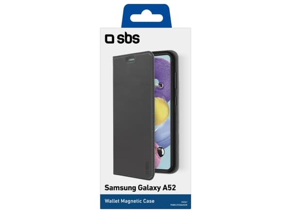 SBS TEBKLITESAA52K, Plånbok, Samsung, Galaxy A52, 16,5 cm (6.5"), Svart