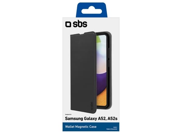 SBS TEBKLITESAA52K, Plånbok, Samsung, Galaxy A52, 16,5 cm (6.5"), Svart