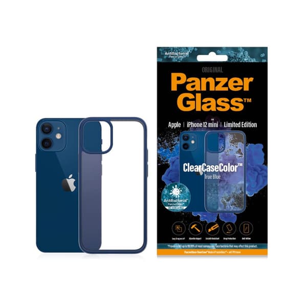 PanzerGlass iPhone 12 Mini Skal ClearCase Color True Blue