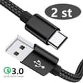 Miniatyrbild 5 av 6: 2 st super kvalitet 3 m  usb-c blandat