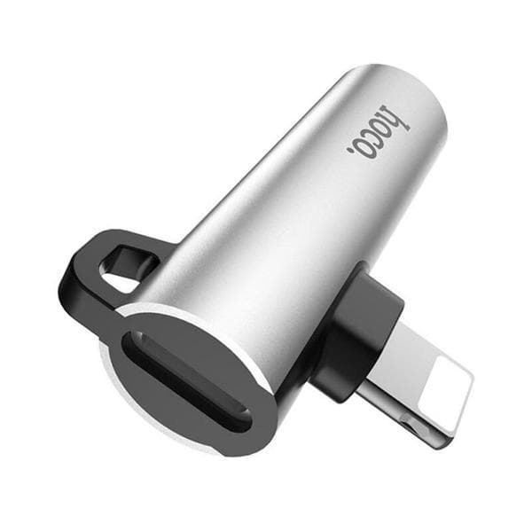 HOCO Adapterkontakt lighting med 3,5 ljud LS21 silver