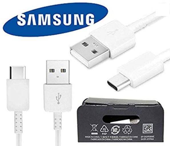 Två (2) st original Samsung USB-C datladdningskablar