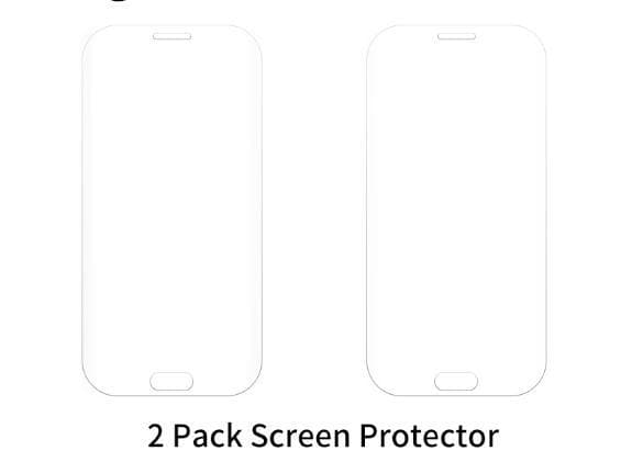 2 st härdad glas för samsung s6 edge plus