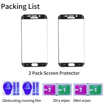 2 st härdad glas för samsung s6 edge plus