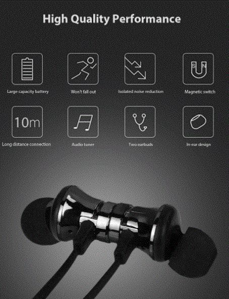 Magnetiska  Bluetooth Sporthörlurar