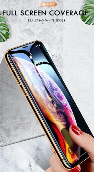 20 D Härdadglas för Iphone 7|svart kant