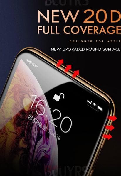 20 D Härdadglas för Iphone 7|svart kant
