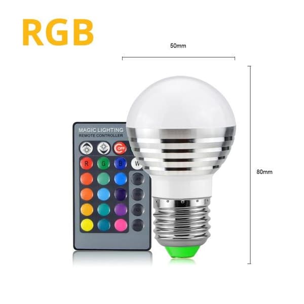 2 st E14 RGB LED-lampa 16 Färg