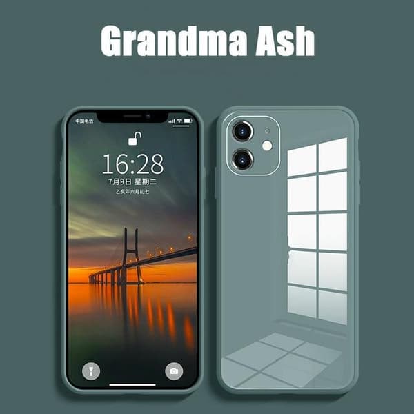 glasfodral för iphone 12 röd