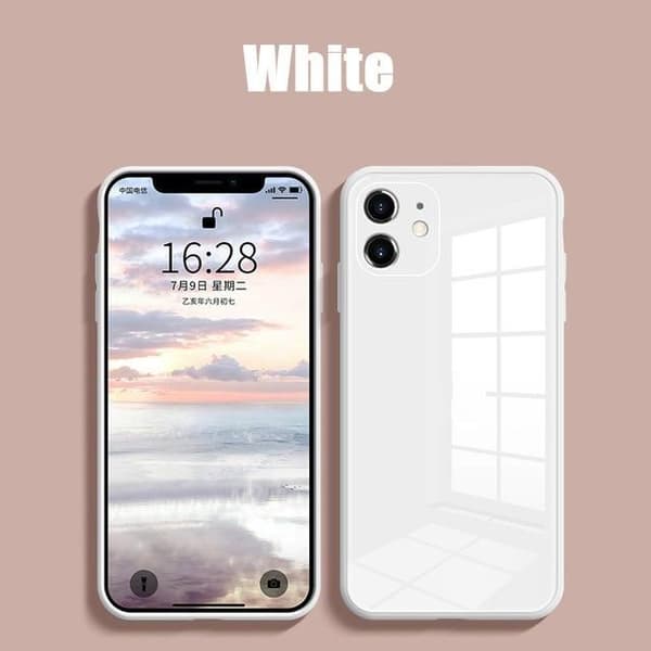 glasfodral för iphone 12 röd