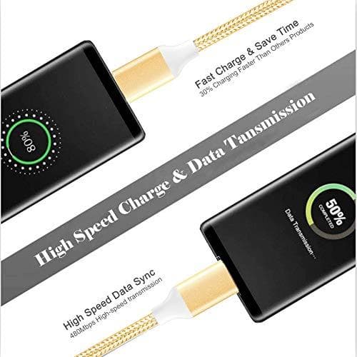 2 st 3m (micro-usb) för PS4-kontroll|guld