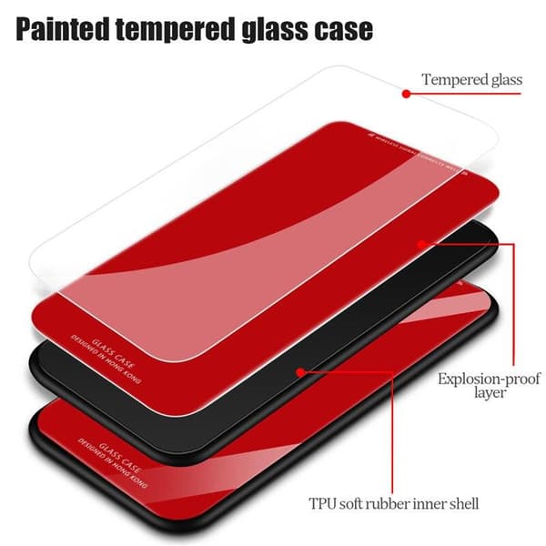 GLAS Fodral till IPHONE 12 MINI röd