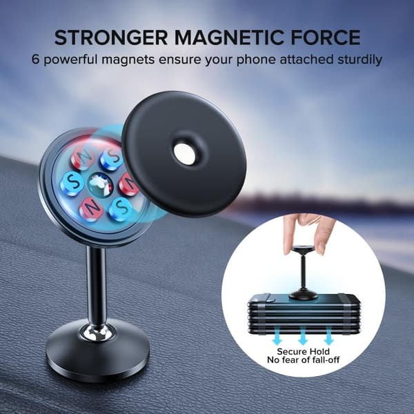 Magnetisk telefonhållare silver