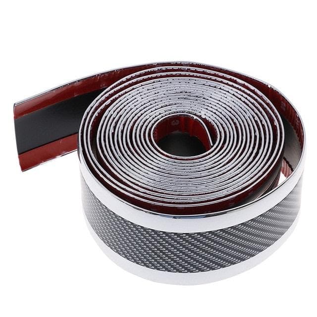3m 3D kolfiber gummi skydd dörrlistasilver