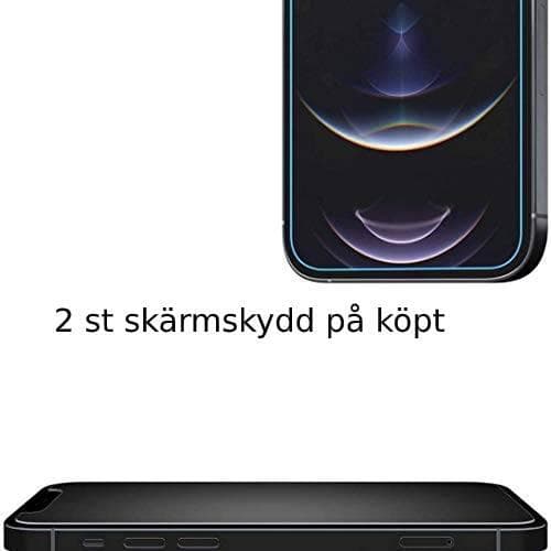 iphone 12 pro max silikon fodral och 2 st skärmskydd