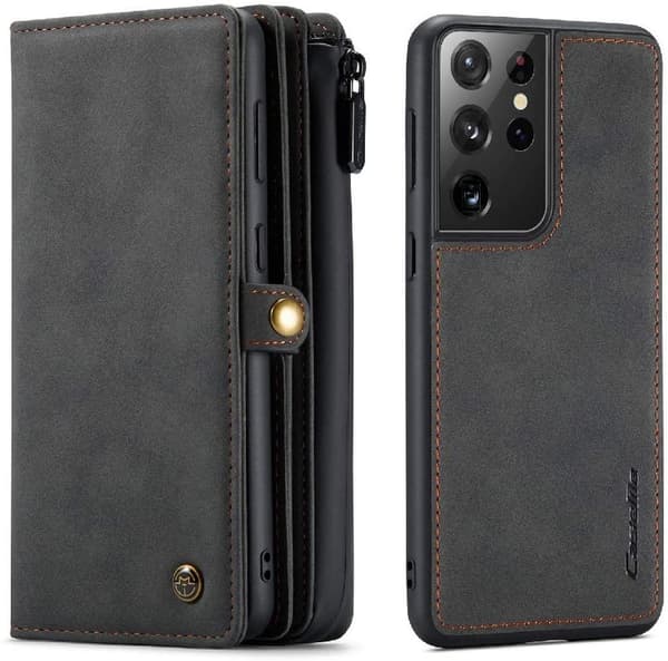 CaseMe 018 för Samsung Galaxy S21 Ultra Plånboksfodral|svart