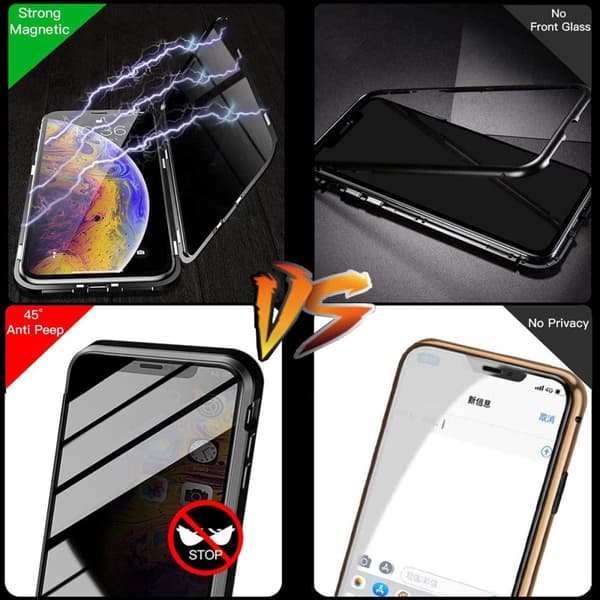 Sekretess magnetfodral till iPhone 12 pro |silver