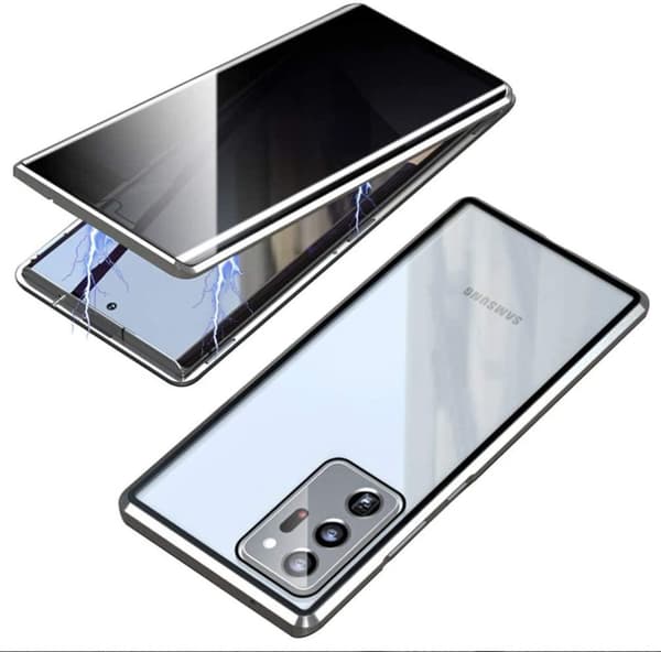 Sekretess magnetfodral för Samsung Galaxy S20 Ultra silver