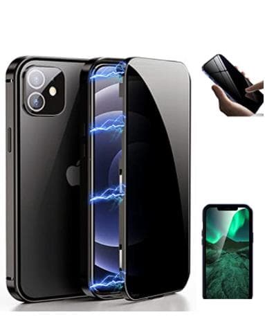 Sekretess magnetfodral till iPhone 12 pro max|svart