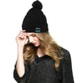 Miniatyrbild 1 av 7: Bluetooth-hatt med pompon (svart)