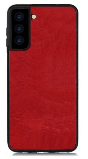 Samsung Galaxy S21 Skal - Läder Röd