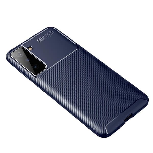 Carbon Fiber Mobilskal till Samsung Galaxy S21 Ultra - Blå