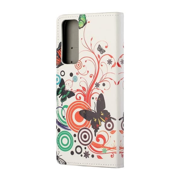 Plånboksfodral Huawei P Smart 2021 - Vit med Fjärilar