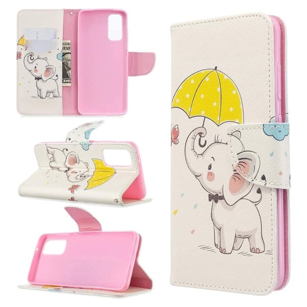 Plånboksfodral Huawei P Smart 2021 – Elefant med Paraply