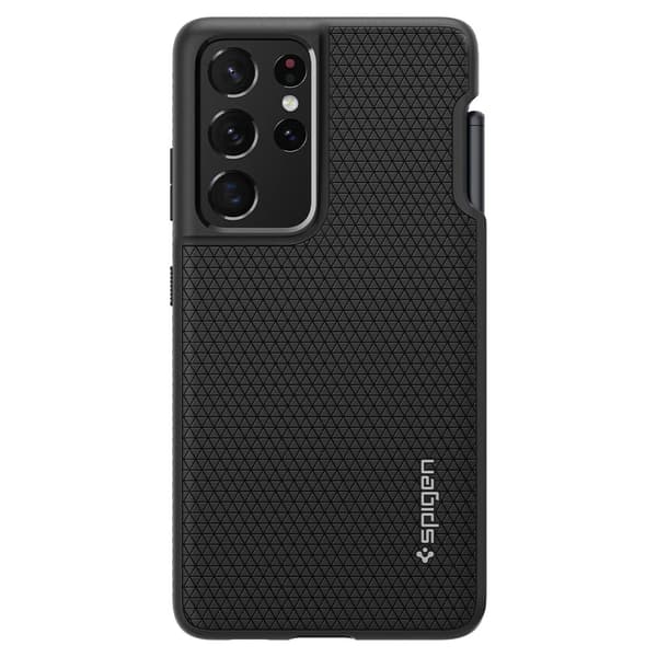 Spigen Samsung Galaxy S21 Ultra Cover Liquid Air Pen Edition Matte Black